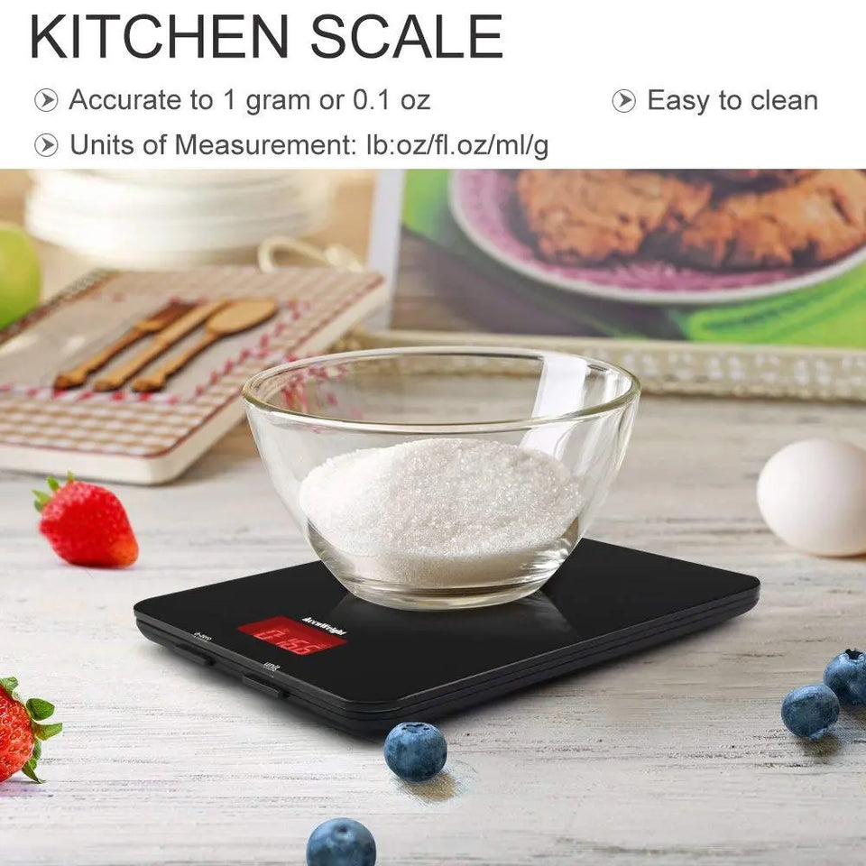 Digital Multifunction Meat, Food Scale with LCD Display for Baking, Cooking 11lb Capacity Tempered Glass pattanaustralia