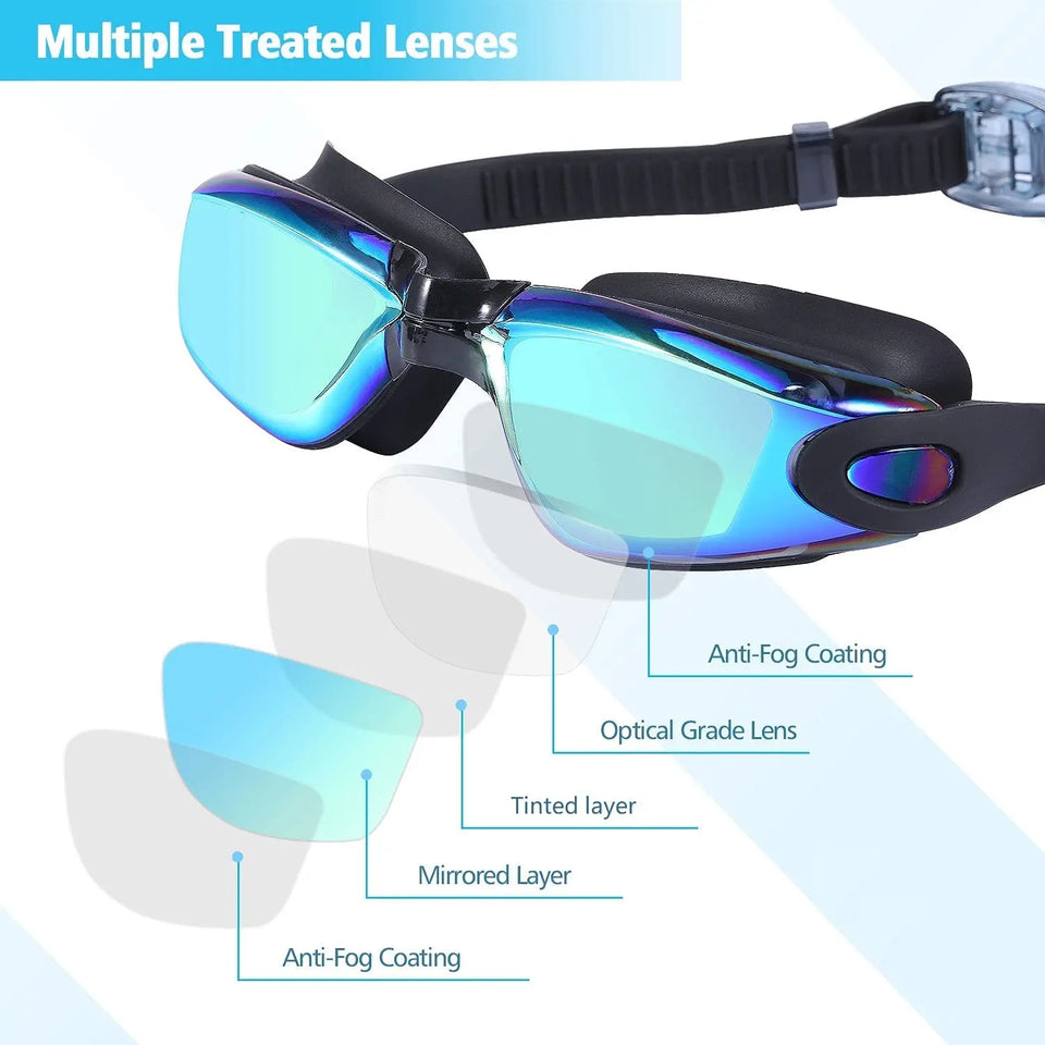 Rapidor Swim Goggles for Men, Women, Teens, Anti-Fog, Leak-Proof Pattan Australia