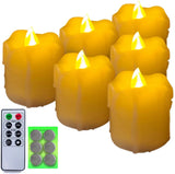 Homemory Rechargeable Flameless Candles with Remote, Battery, Timer, 6 PCS Electric Fake Candle in Warm White (USB Cable Included) pattanaustralia
