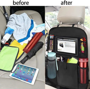 Car Back Seat Organizer, 2 Pack of Oxford Waterproof Car Seat Protector with Tablet Holder, Multi-Pocket Car Storage Bag for Kids and Toddlers pattanaustralia