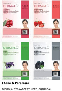 DERMAL16 Bundle Pack Collagen Essence Full Face Facial Mask Sheet. pattanaustralia