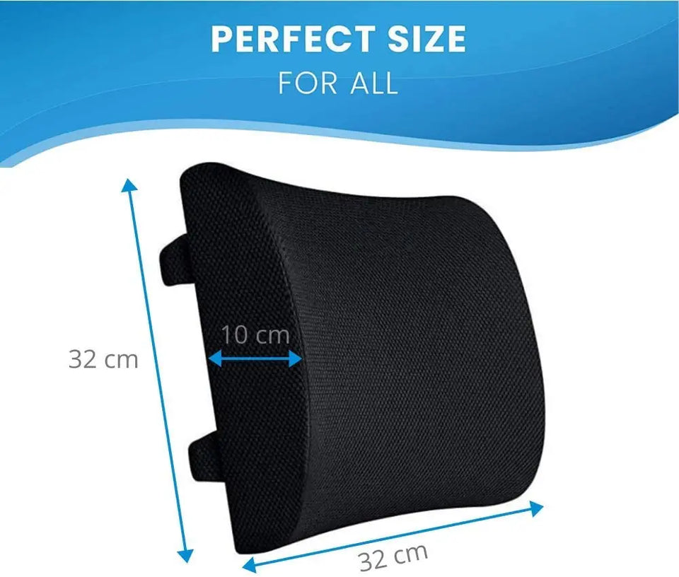 Lumbar Support Pillow - Memory Foam Back Cushion for Back Pain Relief - Ideal Back Support Pillow for Office Chair, Car Seat, Gaming Chair, Wheelchair pattanaustralia