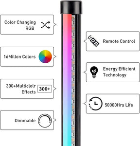 Corner Floor Lamp - RGB Colorful LED Floor Lamps with Remote Control, Adjustable for Living Room, Bedroom, Office Pattan Australia