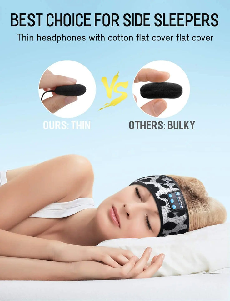 MUSICOZY Sleep Headphones, Bluetooth Sports Headband, Wireless Music Sleeping Headphones, Sleep Eye Mask, Earbuds IPX6 Waterproof pattanaustralia