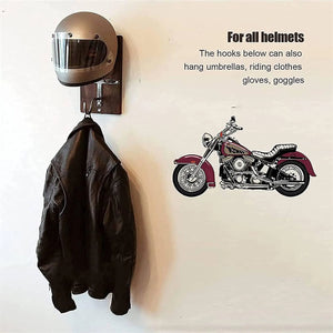 Motorcycle Helmet Rack and Jacket Hook, Wall Mount Helmet Display Rack Holder, Storage Hook Hanger Coat Organizer for Riding Accessories pattanaustralia