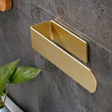 Bathroom Towel Holder Rack Adhesive,  Modern Thicken Rustproof Hand Towel Rack Bath Towel Bar for Bathroom Kitchen (Aluminium, Gold，20Cm)