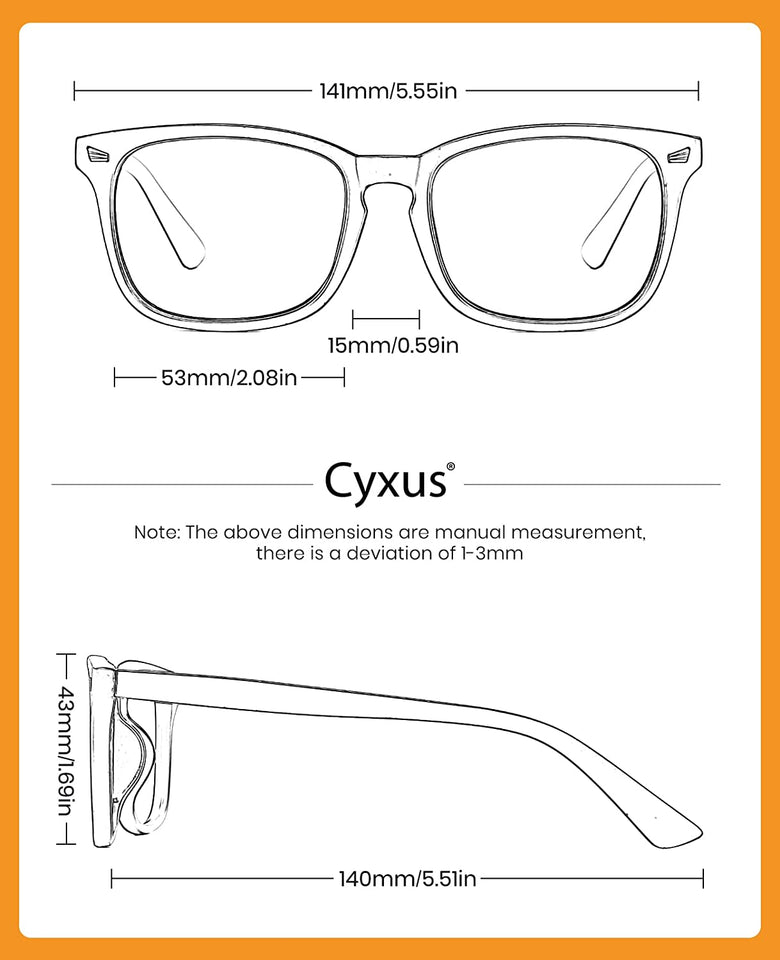 Blue Light Filter Computer Glasses for Blocking Headache [Anti Eye Eyestrain] Transparent Lens Gaming Glasses, Unisex (Men/Women)