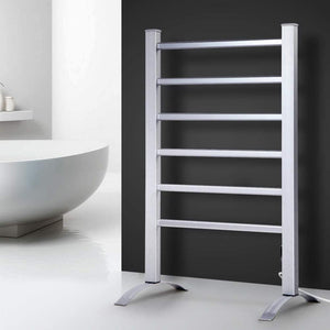 Electric Heated Towel Rail Rails Warmer Rack Aluminium Bar Bathroom