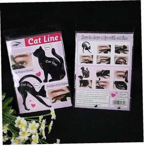 Cat Eyeliner Stencils, Professional, Premium PVC Material Smoky Eyes Makeup Applicators, Cat Shaped Eye Liner 2PCS pattanaustralia