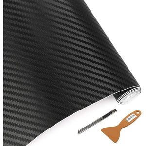 LZLRUN 3D Carbon Fiber Vinyl Wrap - Outdoor Rated for Automotive Use 12" x 60" pattanaustralia