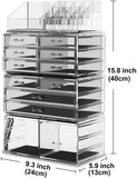 Makeup Cosmetic Organizer Storage Drawers,  Display Boxes Case with 12 Drawers (Clear) pattanaustralia