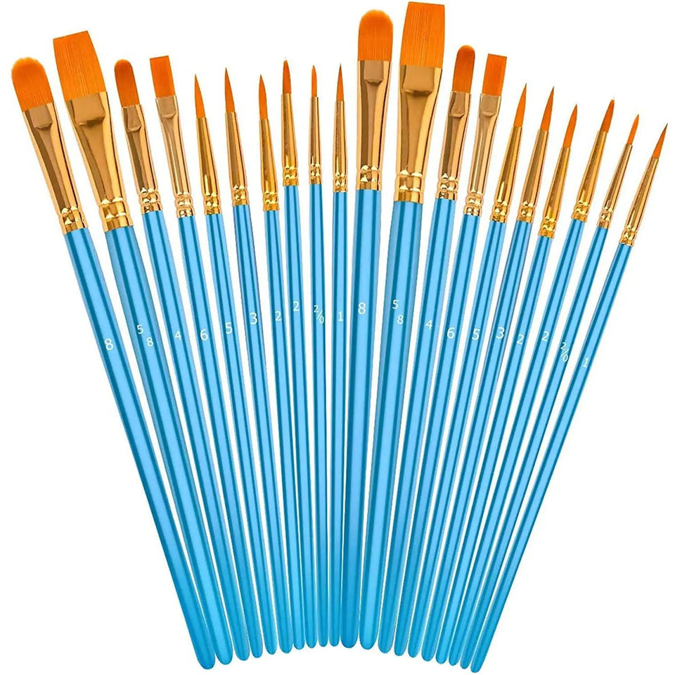 20Pcs Round Pointed Tip Artist Paintbrushes for Acrylic Painting Set Pattan Australia