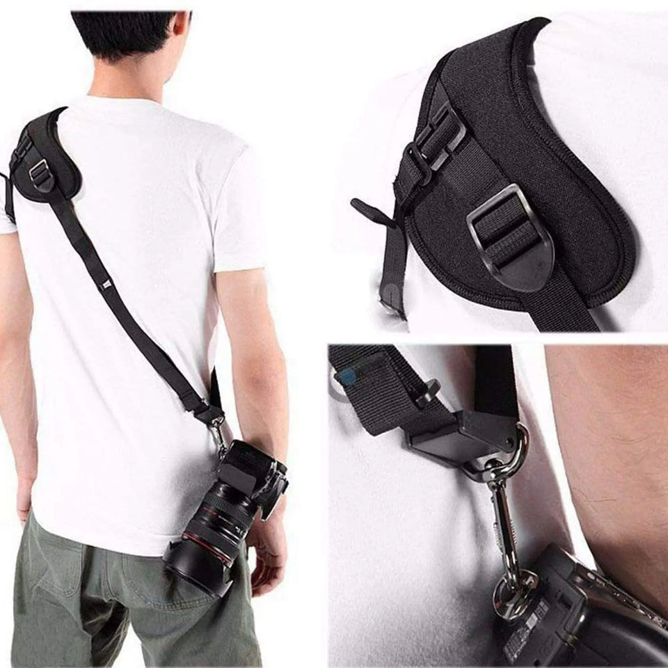 Quick Release Camera Strap Unisex, Universal Design for DSLR Black Pattan Australia