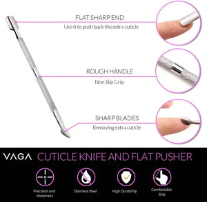 4 Pcs Manicure Pedicure Tools Set of Cuticle Pushers and Nipper Trimmer, Nails Tips Clipper, Edge Cutter pattanaustralia