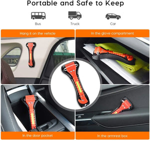 Escape Tool 2 Pack for Car, Auto Emergency Safety Hammer with Car Window Glass Breaker and Seat Belt Cutter pattanaustralia