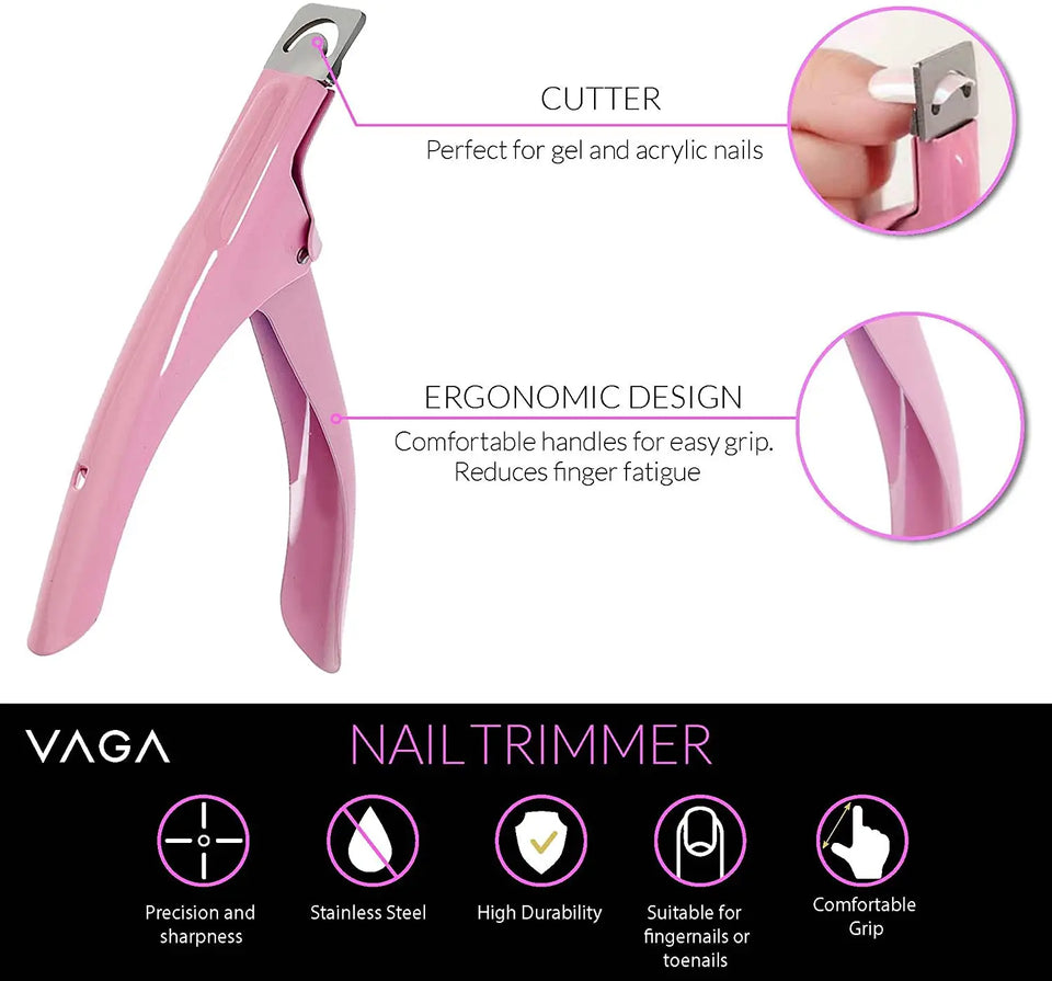 4 Pcs Manicure Pedicure Tools Set of Cuticle Pushers and Nipper Trimmer, Nails Tips Clipper, Edge Cutter pattanaustralia