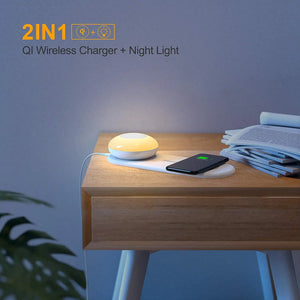 LED Touch Light Wireless Charger, Dimmable Magnetic Portable 600mAh Rechargeable Bedside Lamp for Bedroom, 7.5W for iPhone 12 Pro, 10W for S20 Ultra/S10/Note10 pattanaustralia