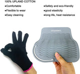 Flat Iron Travel Mat, Curling Iron Counter Protector with Heat Resistant Glove for Curling Irons 9" x 6.5" Pattan Australia