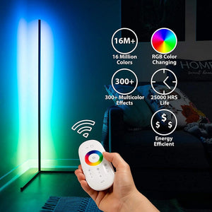 Corner Floor Lamp - RGB Colorful LED Floor Lamps with Remote Control, Adjustable for Living Room, Bedroom, Office Pattan Australia