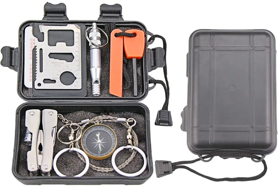 EMDMAK Outdoor Emergency Gear Kit for Camping, Hiking, Travelling, Adventure (Black) pattanaustralia