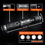 NICRON N7 600 Lumens Tactical Flashlight, 90 Degree Rotation, Ip65 Waterproof with 4 Modes Pattan Australia