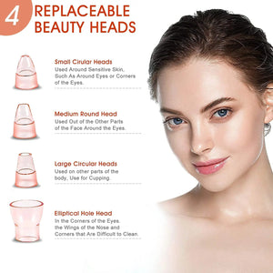 Blackhead Remover, Vacuum Face Cleansing Appliances with Hot Compress, USB Rechargeable with 5 Replaceable Heads pattanaustralia