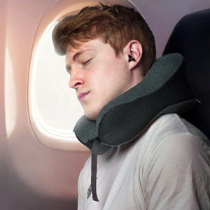 Fosmon Travel Neck Pillow with Earplugs, Soft and Comfortable Memory Foam Neck Cushion, Head & Chin Pattan Australia