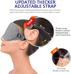 Light Blocking Sleep Mask, Includes Travel Pouch, Soft, Comfortable, Blindfold, 100% Handmade pattanaustralia