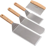 Stainless Steel Metal Spatula Set Metal Utensil great for BBQ Grill Flat Top Cast Iron Griddle Pattan Australia