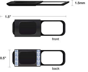 Webcam Cover 6 Pack - Thin Sliding Laptop Cam Blocker, Black, 1.5” x 0.5” and 1.5mm Thick pattanaustralia