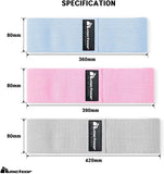 Essential Fabric Exercise Band with Anti-Slip Silicone Weaving Hip, Squat, Booty, Resistance Band Set  3pcs pattanaustralia