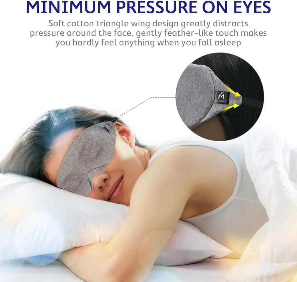 Light Blocking Sleep Mask, Includes Travel Pouch, Soft, Comfortable, Blindfold, 100% Handmade pattanaustralia