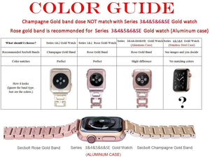 Bling Bands Compatible Apple Watch Band 38mm 40mm iWatch Series 3, Series 2, Series 1, Diamond Rhinestone Metal Jewelry Wristband Strap, Rose Gold pattanaustralia