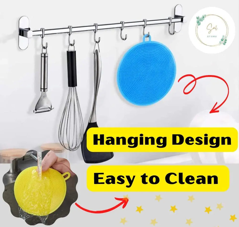 SAL STORE Expandable Pan Organizer Rack with 3 Free Reusable Silicon Sponges - Pots and Pans Organizer for Kitchen - 10 Adjustable Compartment - Durable Steel & Space Saving for Kitchen
