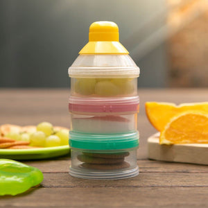 Portable Powder Milk Container with 3 Compartments