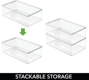 (Extra Long) -  Storage Box Organiser for First Aid Kit, Medicine, Medical, Dental Supplies - Extra Large, Clear