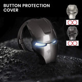 Car Start Button Cover,3D Iron Man Car Accessory Car Anti Scratch Protective Cove (Pearl Silver) pattanaustralia