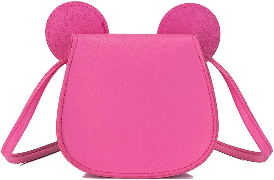 Little Girls Toddlers Mini Crossbody Shoulder Bag Coin Purse with Cute Mouse Ear Bowknot