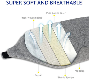 Light Blocking Sleep Mask, Includes Travel Pouch, Soft, Comfortable, Blindfold, 100% Handmade pattanaustralia