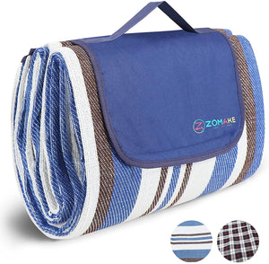 ZOMAKE Picnic Blanket with Waterproof Backing Extra Large Washable Beach Mat 200X150 Pattan Australia