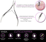 4 Pcs Manicure Pedicure Tools Set of Cuticle Pushers and Nipper Trimmer, Nails Tips Clipper, Edge Cutter pattanaustralia