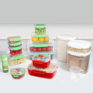 Kitchen Storage Solutions Starter Pack, 18 Containers with Lids, Lunch Boxes, Meal Prep Containers, Pantry Storage, Microwave Steamers and BPA-Free pattanaustralia