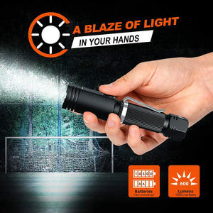 NICRON N7 600 Lumens Tactical Flashlight, 90 Degree Rotation, Ip65 Waterproof with 4 Modes Pattan Australia