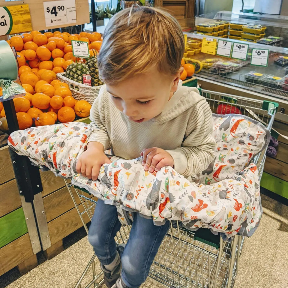 Suessie Shopping Trolley Cover with Unisex Design Highchair Cover, Universal Fit, Machine Washable Pattan Australia