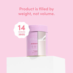 Premium Collagen Peptides with Vitamin C and Biotin - Supports Healthy Hair, Glowing Skin, Strengthen Joints and Bones - Strawberry Watermelon Collagen 14 Serve Loose Powder (280G)