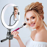 Selfie Ring Light with Tripod Stand, Ring light with Remote & Phone Holder for YouTube/Tiktok Stream/Makeup, LED Circle Light Tripod (Brown) pattanaustralia