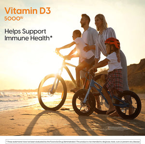 Vitamin D3 5000IU, Non-Gmo, Gluten Free, Soy Free, Regulates Immune Function, Supports Healthy Bones, 720 Softgels