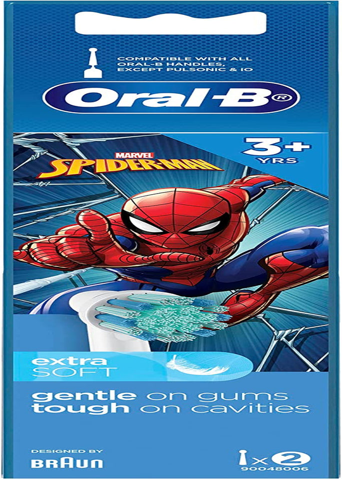 Stages Kids Spiderman 3+ Years Toothbrush Brush Heads 2 Count