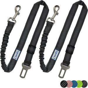 Zenify Dog Car Seat Belt Extendable Leash (2 Pack) - Pet Adjustable Elastic Seatbelt Harness Vehicle Safety pattanaustralia