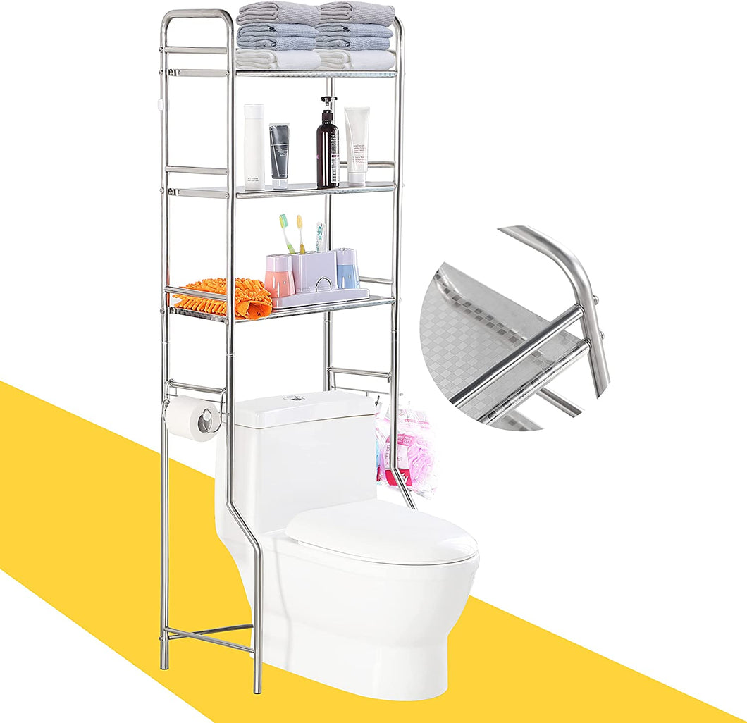 over the Toilet Storage 3 Tier,Over the Toilet Shelf,Over Toilet Bathroom Organizer,Over Toilet Shelf,Stainless Steel,Over Washer and Dryer Shelves,Bathroom Shelves over Toilet